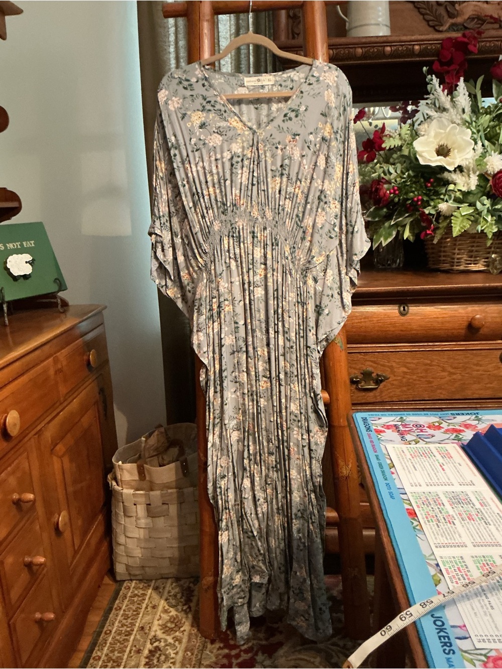 NATURAL LIFE Blue Floral Maxi Dress